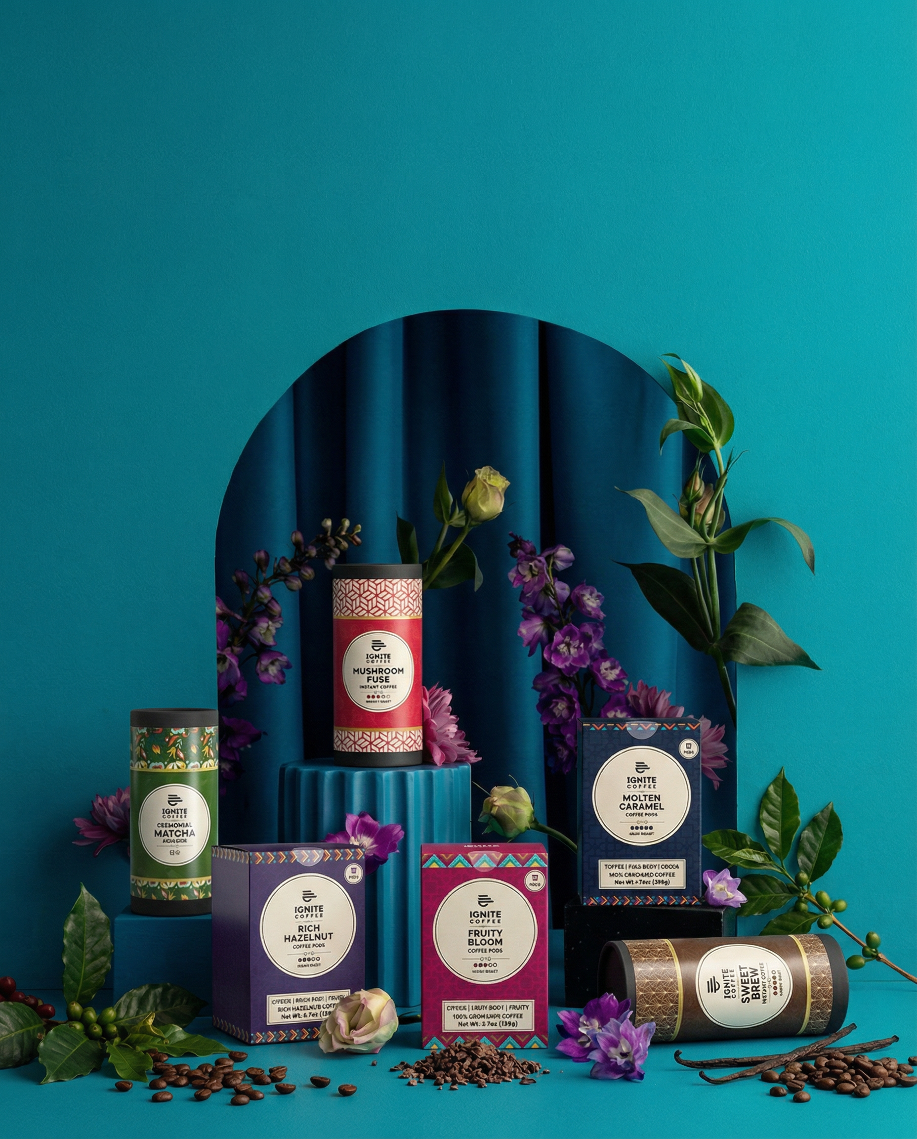 Ignite Coffee The Complete Ignite Experience bundle, full coffee pod collection